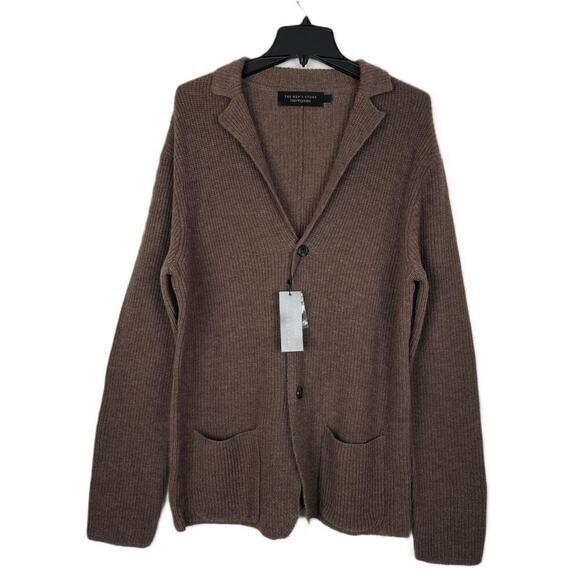 The Men's Store Other - The Men's Store Wool Blend Knit Cardigan Sweater Heather Brown Medium NWT